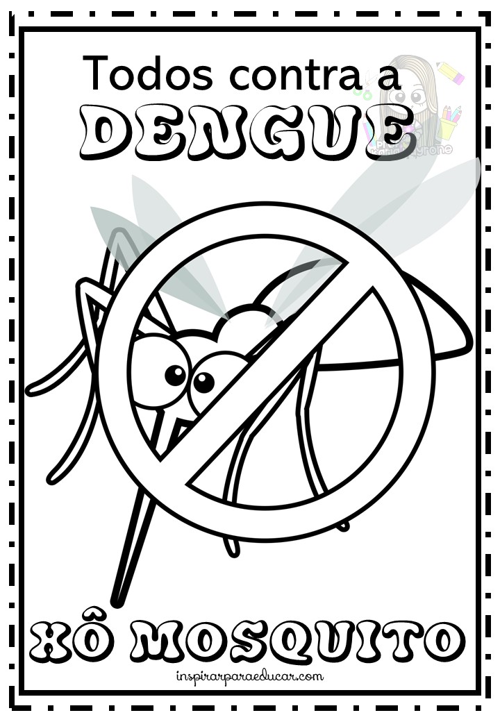 mosquito da dengue desenho para colorir